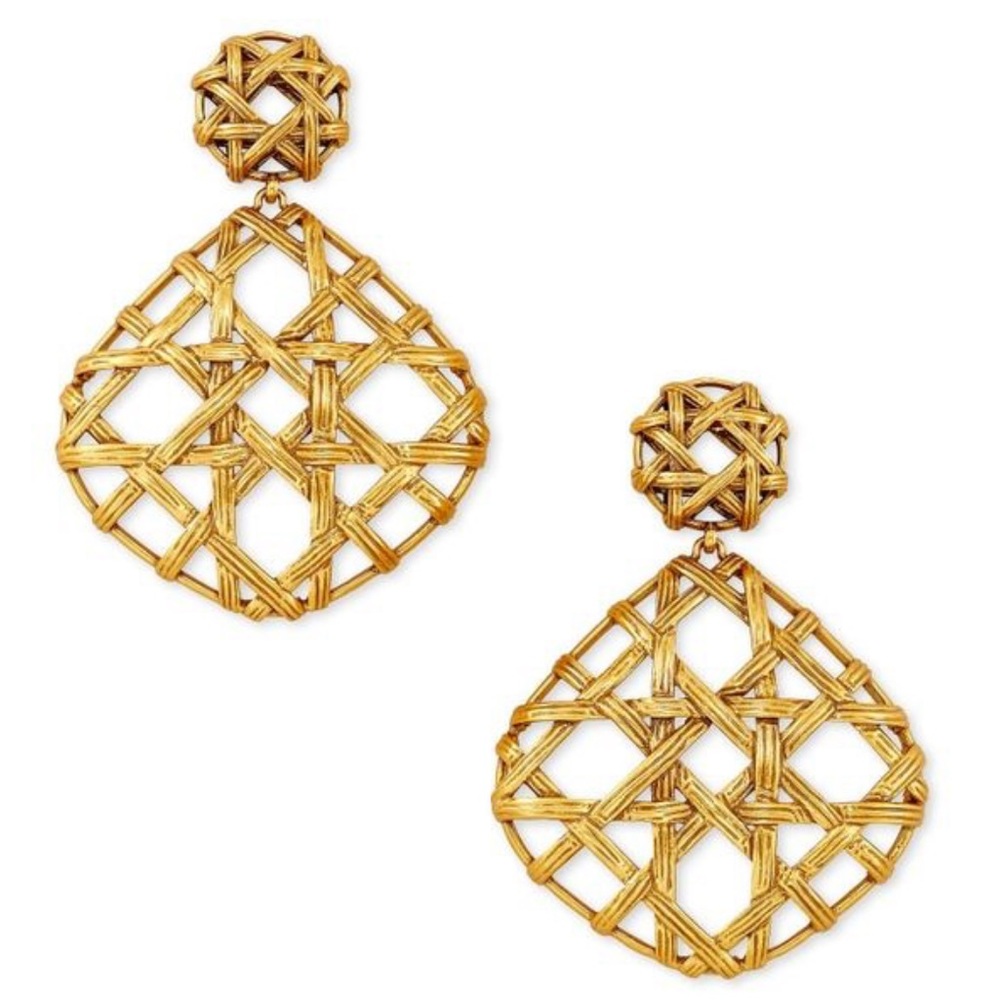 Kendra Scott Natalie Statement Earrings in Vtg Gold